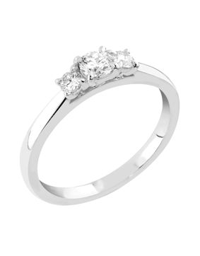 Sandberg Taivaanranta labbodlad diamantring 0.29ct V-384w-SYN