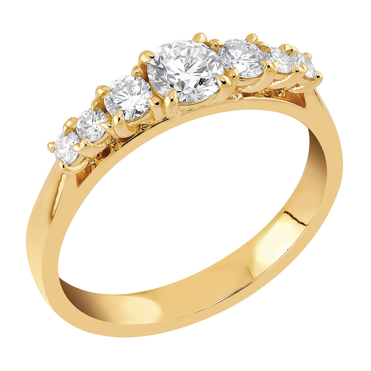 Sandberg Taivaanranta 0.57ct rividiamantring laboratorie V-397k-SYN