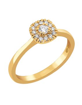 Sandberg Toivomuslähde diamantring halo V-704k