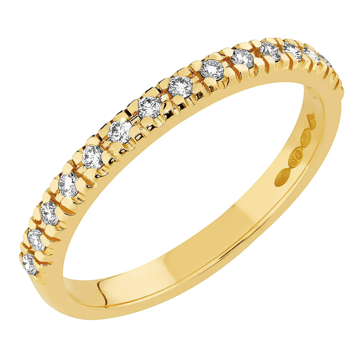 Sandberg Toivomuslähde 0.15ct halvallians laboratoriediamantring V-720k-SYN-180