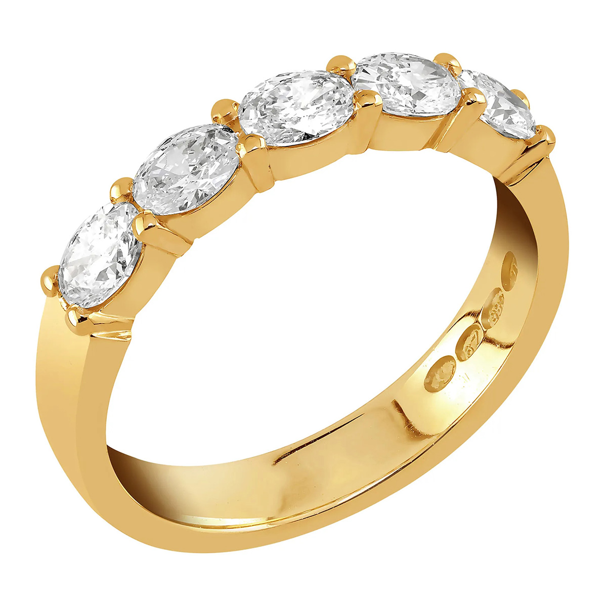 Sandberg Yöpilvi rad diamantring 0.70 ct gult guld M-440k