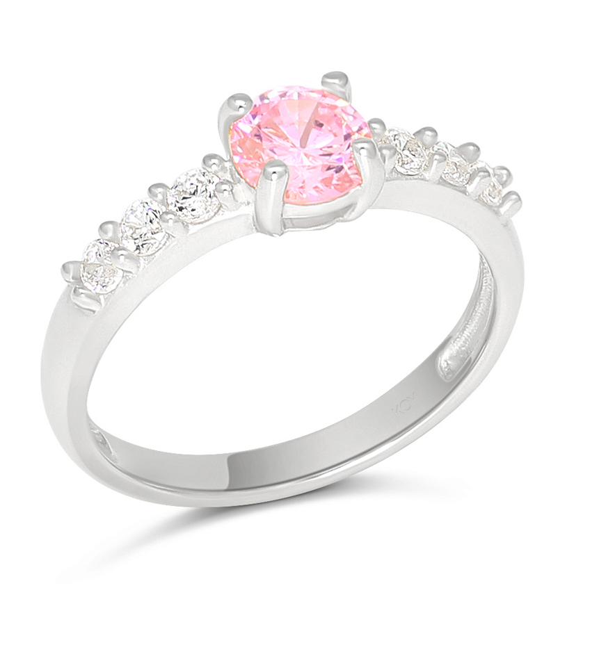 Dopring silver sidosten pink SBR-18133Zpink