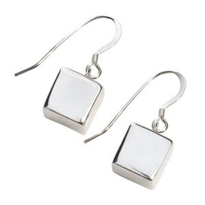 Silver Bar Kub hängande örhängen 8 mm 983 main product photo