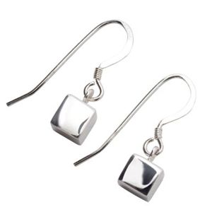 Silver Bar Kub hängande örhängen 10 mm 984 main product photo