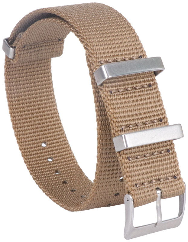 Tiera beige Seatbelt nato-armband