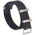 Tiera svart Seatbelt nato-armband
