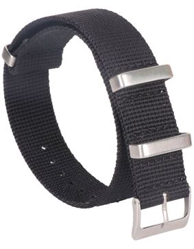 Tiera svart Seatbelt nato-armband