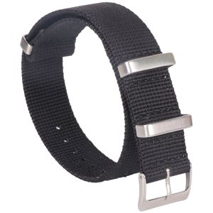 Tiera svart Seatbelt nato-armband main product photo