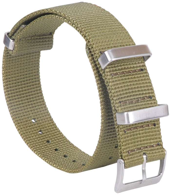 Tiera grön Seatbelt nato-armband