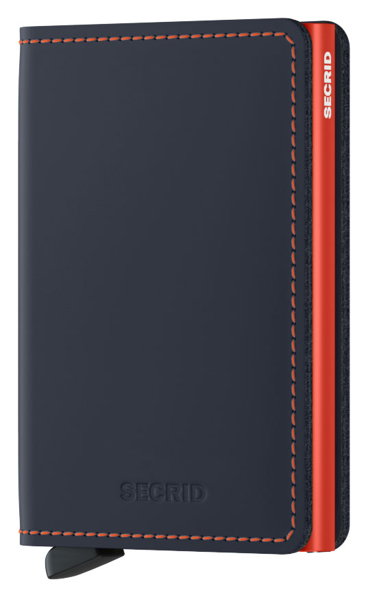 Secrid Slimwallet Matte Night Blue & Orange