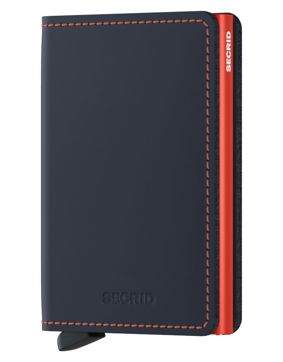 Secrid Slimwallet Matte Night Blue & Orange