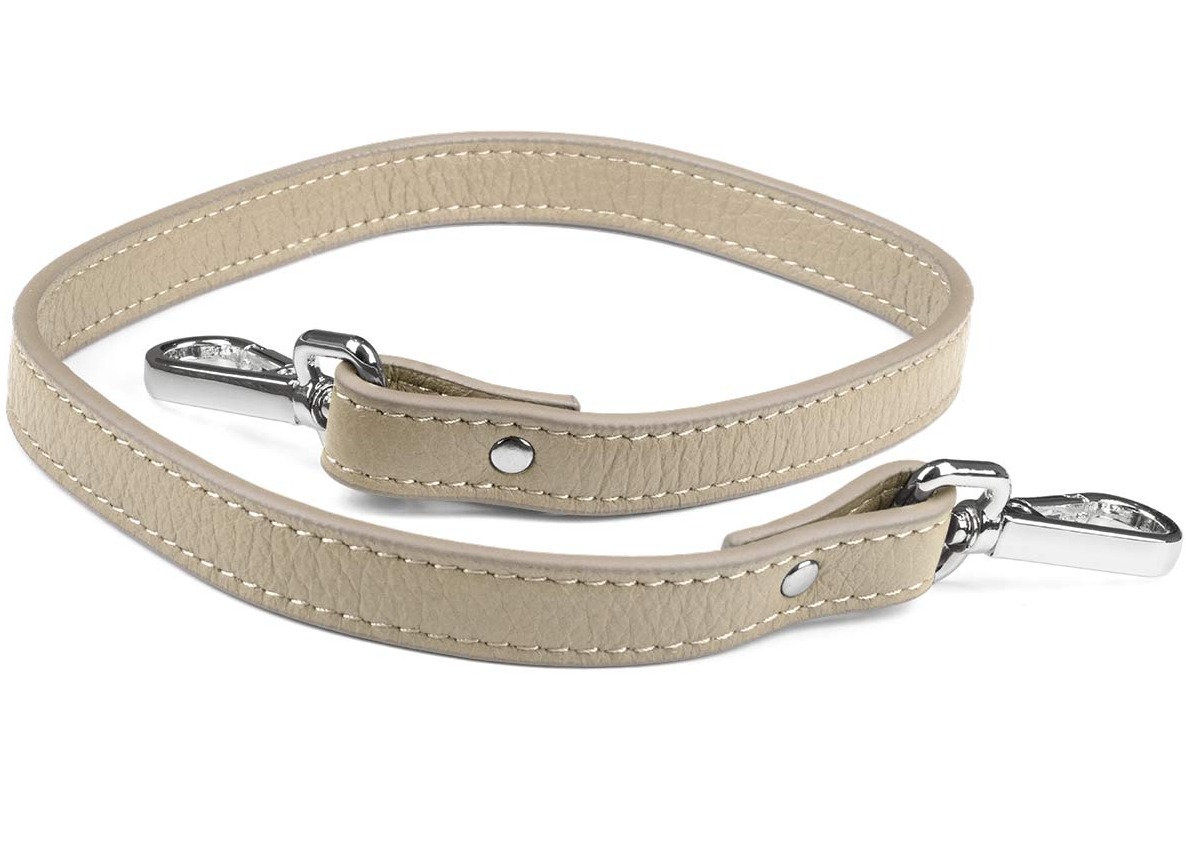 Aarni kort älgskinn axelrem taupe/silver