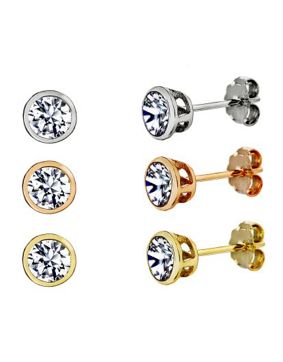 Silver Bar tre par örhängen flerpack smyckeset 8811