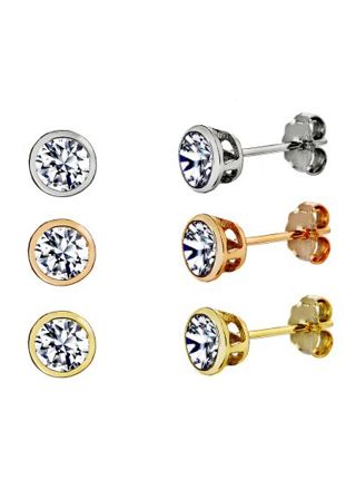 Silver Bar tre par örhängen flerpack smyckeset 8811