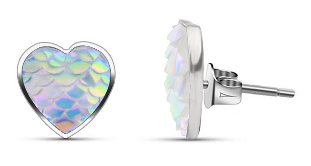 Hopeapuro mussla Pärl örhängen