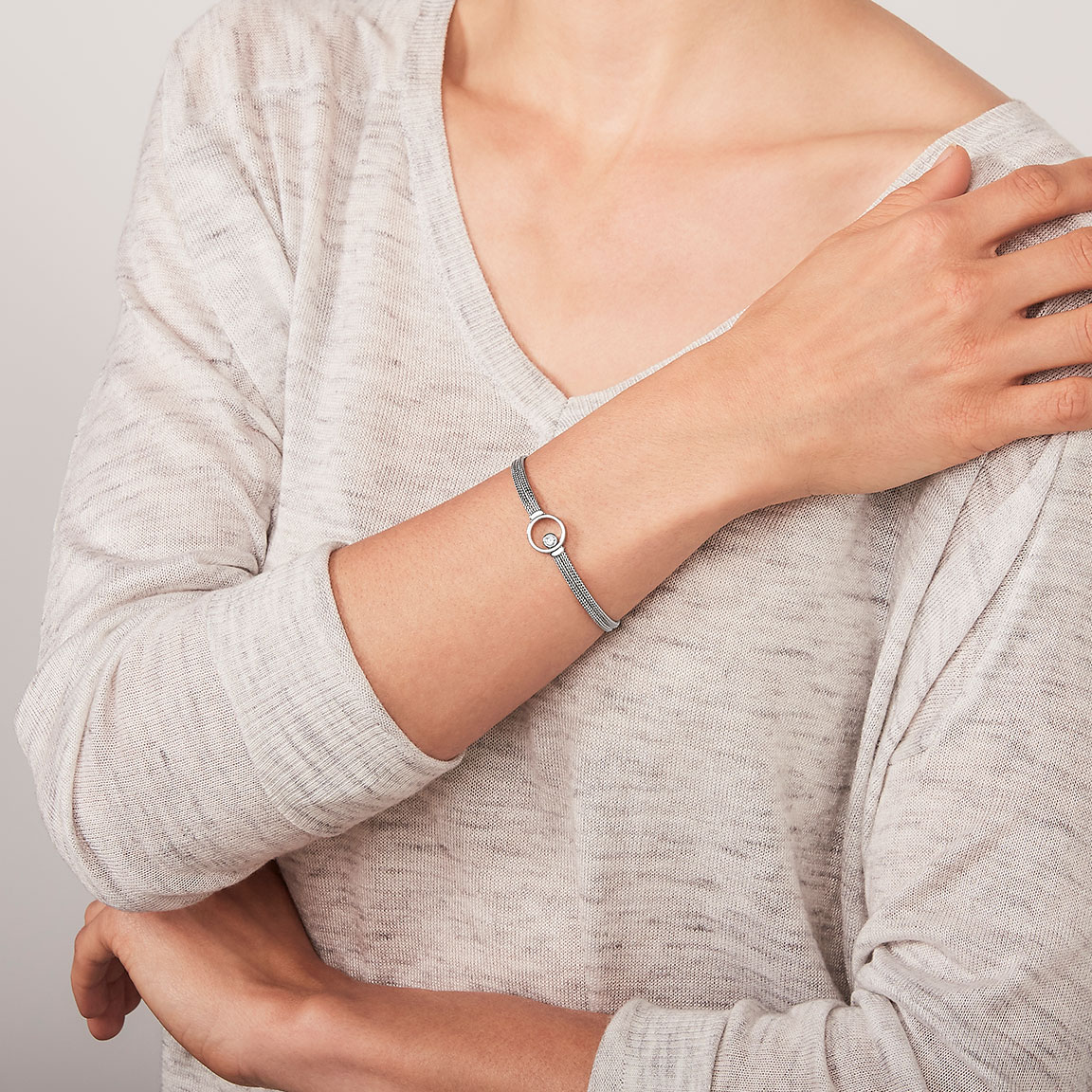 Skagen armband Elin Silver-Tone Crystal SKJ0834040