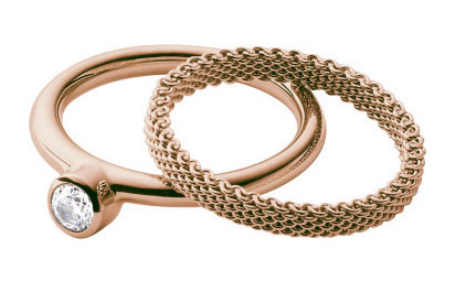 Skagen ring Elin Rose Gold-Tone Crystal SKJ0852791-180