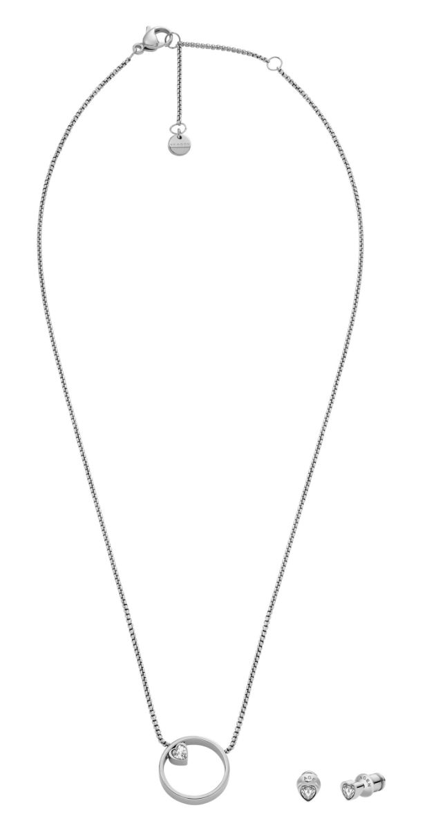 Skagen Kariana silverfärgat hjärtsmyckeset SKJB1016SET