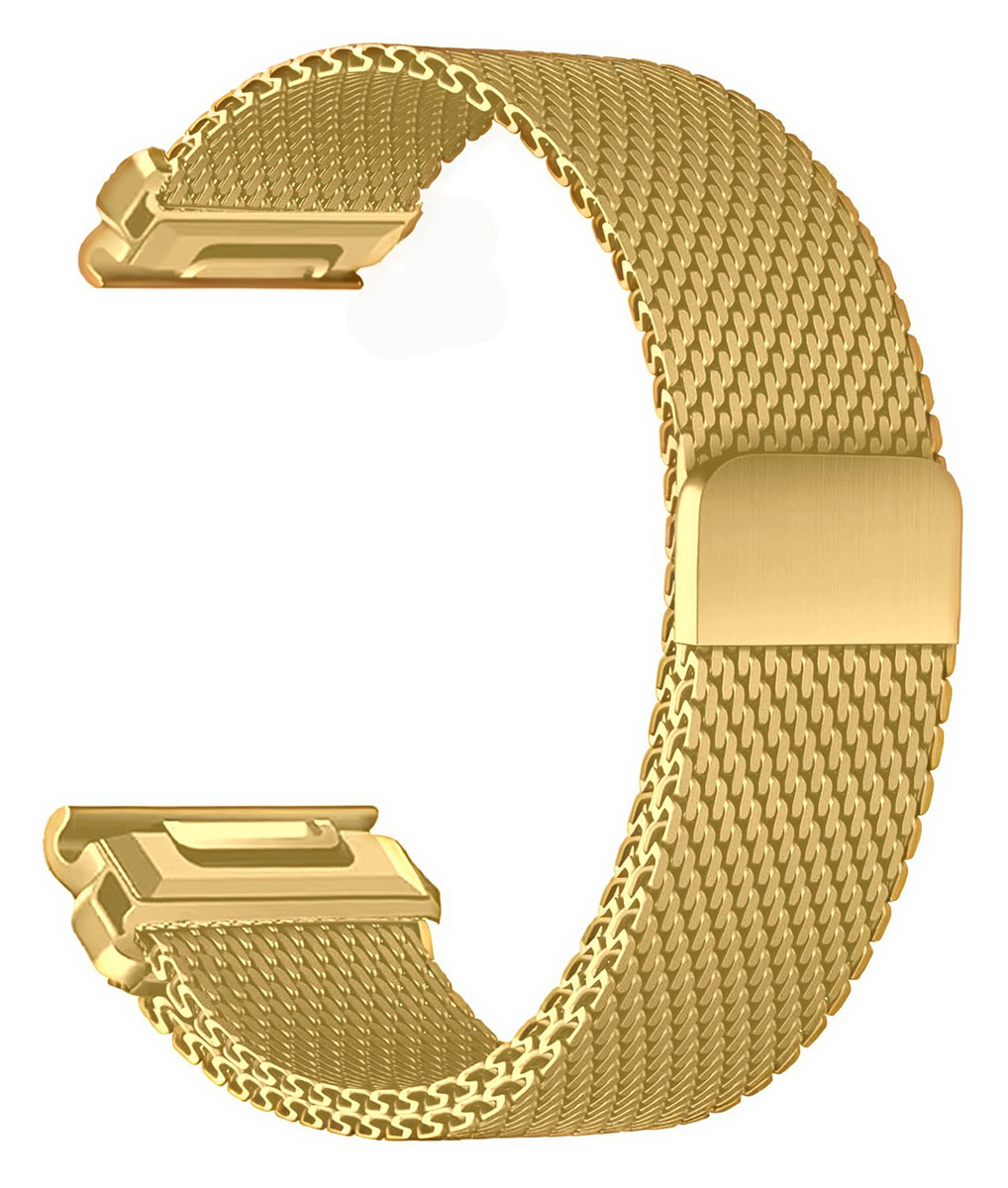 Tiera Garmin Milanese mesh-armband i stål 22mm med snabbfäste guld