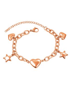 Bosie Hjärtan & Stjärnor roseguld armband ankelkedja SL2454R