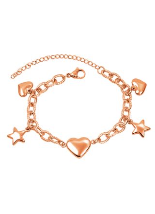 Bosie Hjärtan & Stjärnor roseguld armband ankelkedja SL2454R