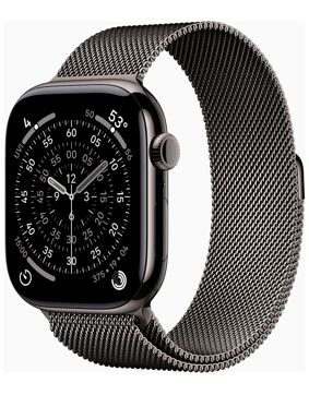 Apple Watch Series 11 GPS + Cellular 46mm Slate Titanium Case with Slate Milanese Loop MFD44QN/A