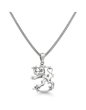 Finska lejonet silver halsband oxiderat SLR-20X/45cm