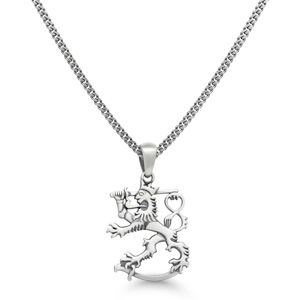 Finska lejonet silver halsband oxiderat SLR-20X/45cm main product photo