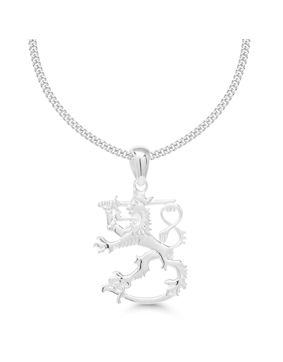 Finska lejonet silver halsband SLR-25/50cm
