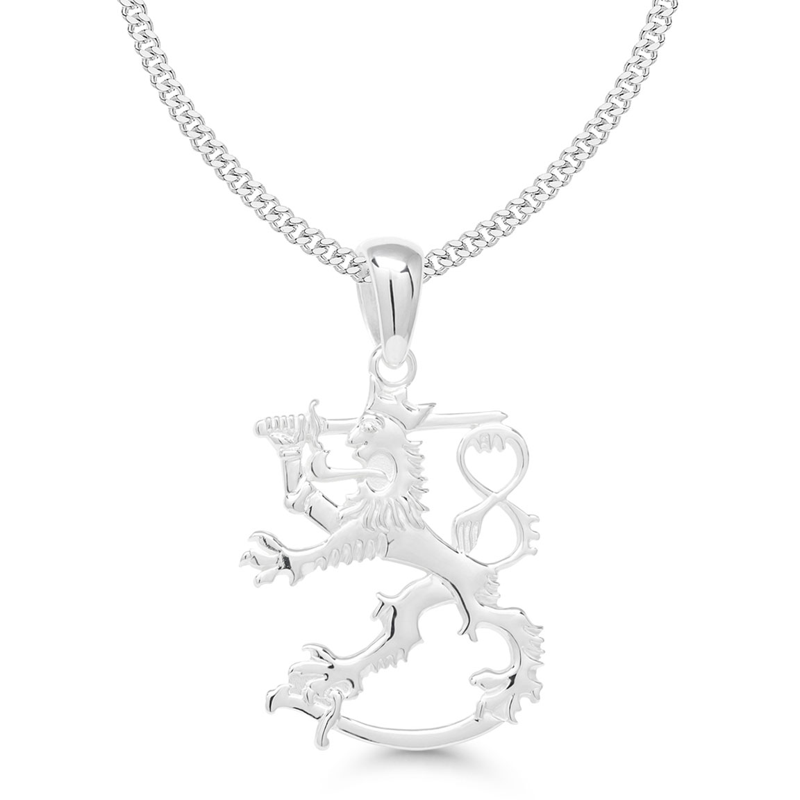 Finska lejonet silver halsband SLR-30/50cm