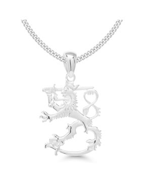 Finska lejonet silver halsband SLR-35/50cm