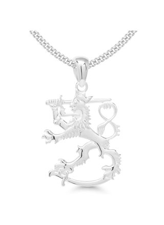 Finska lejonet silver halsband SLR-40/50cm