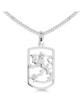 Finska lejonet silver halsband med ram SLR-K28/50cm