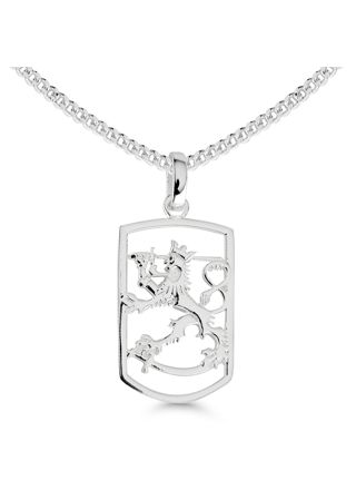 Finska lejonet silver halsband med ram SLR-K28/50cm