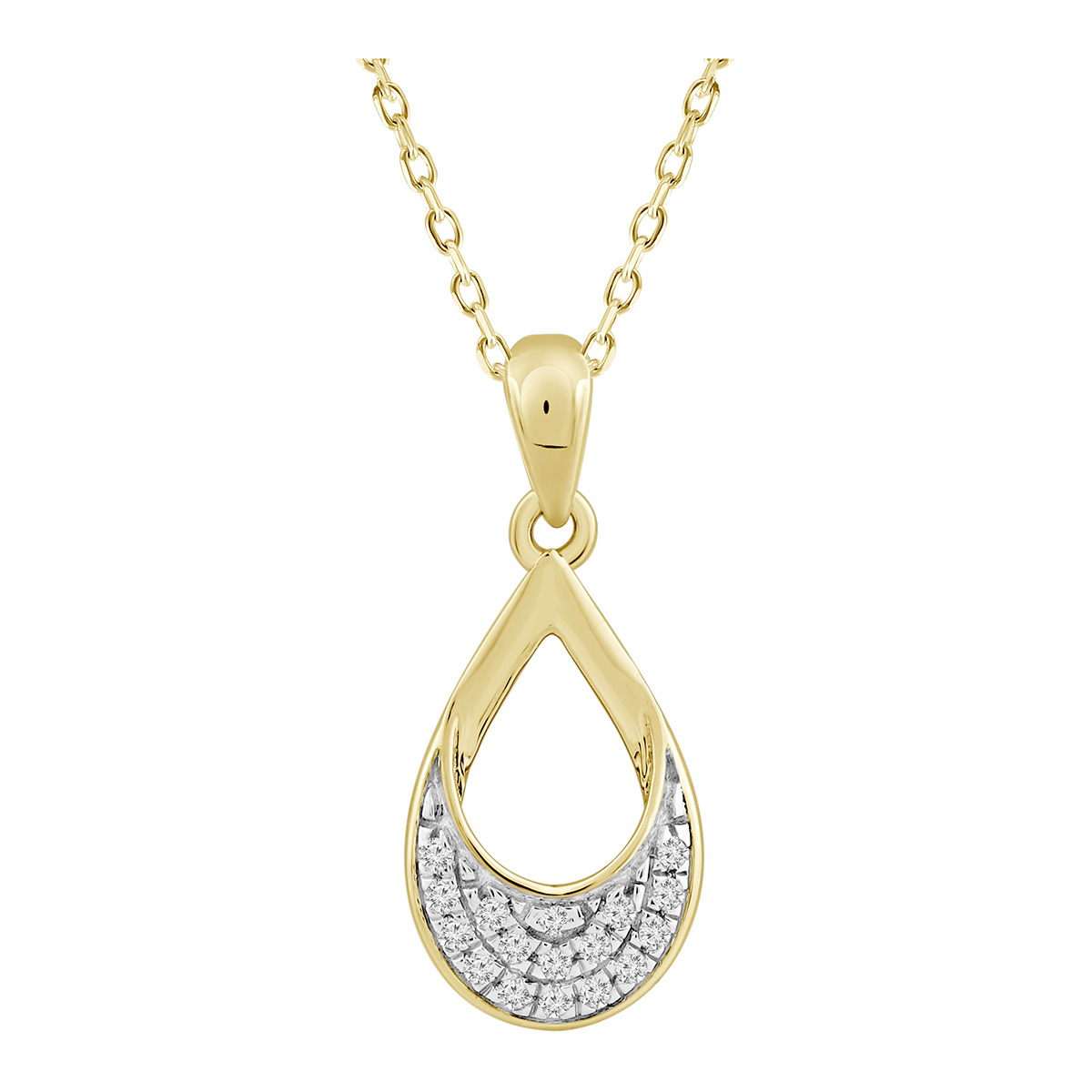 Lykka Elegance guld hängsmycke med diamant x 0,05 ct