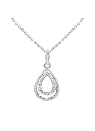 Lykka Elegance vitguld diamanthalsband