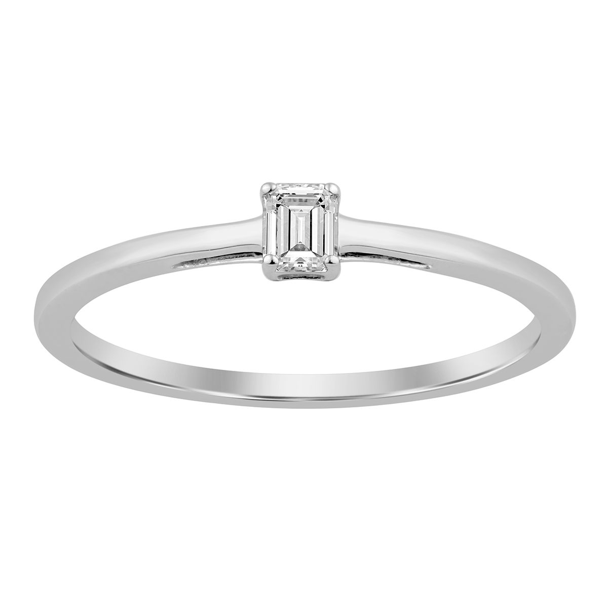Lykka Elegance vitguld diamantring solitaire 0,11 ct 