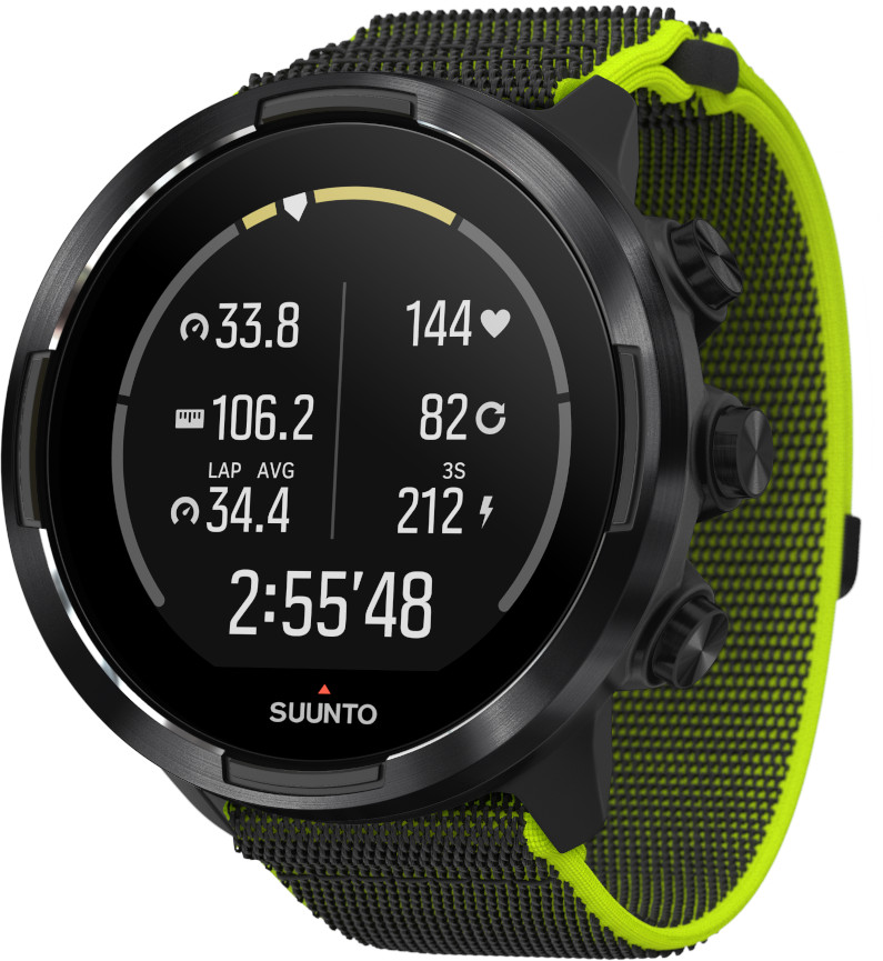 Suunto 9 Baro Lime Velcro smartklocka klockmagasinet