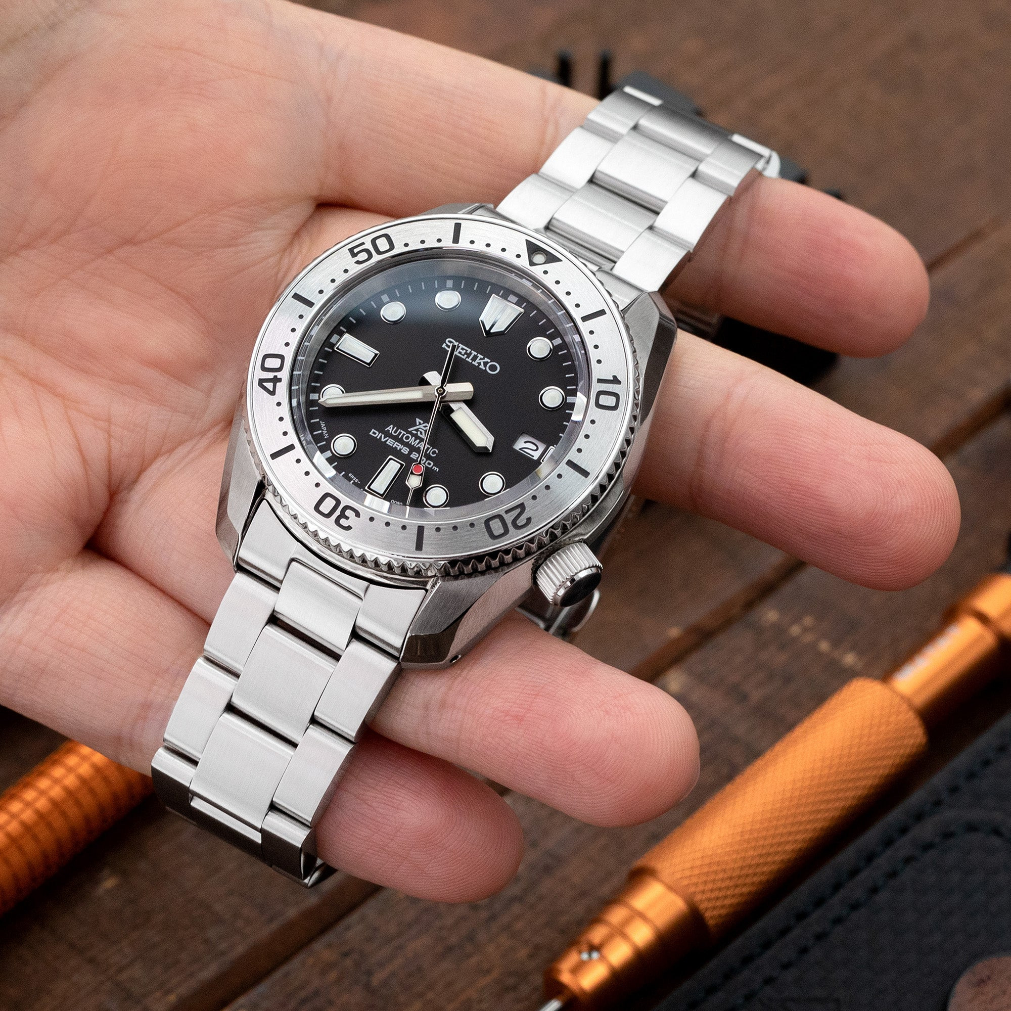 MiLTAT - Correa de reloj Super-O Boyer de 20 mm compatible con Seiko