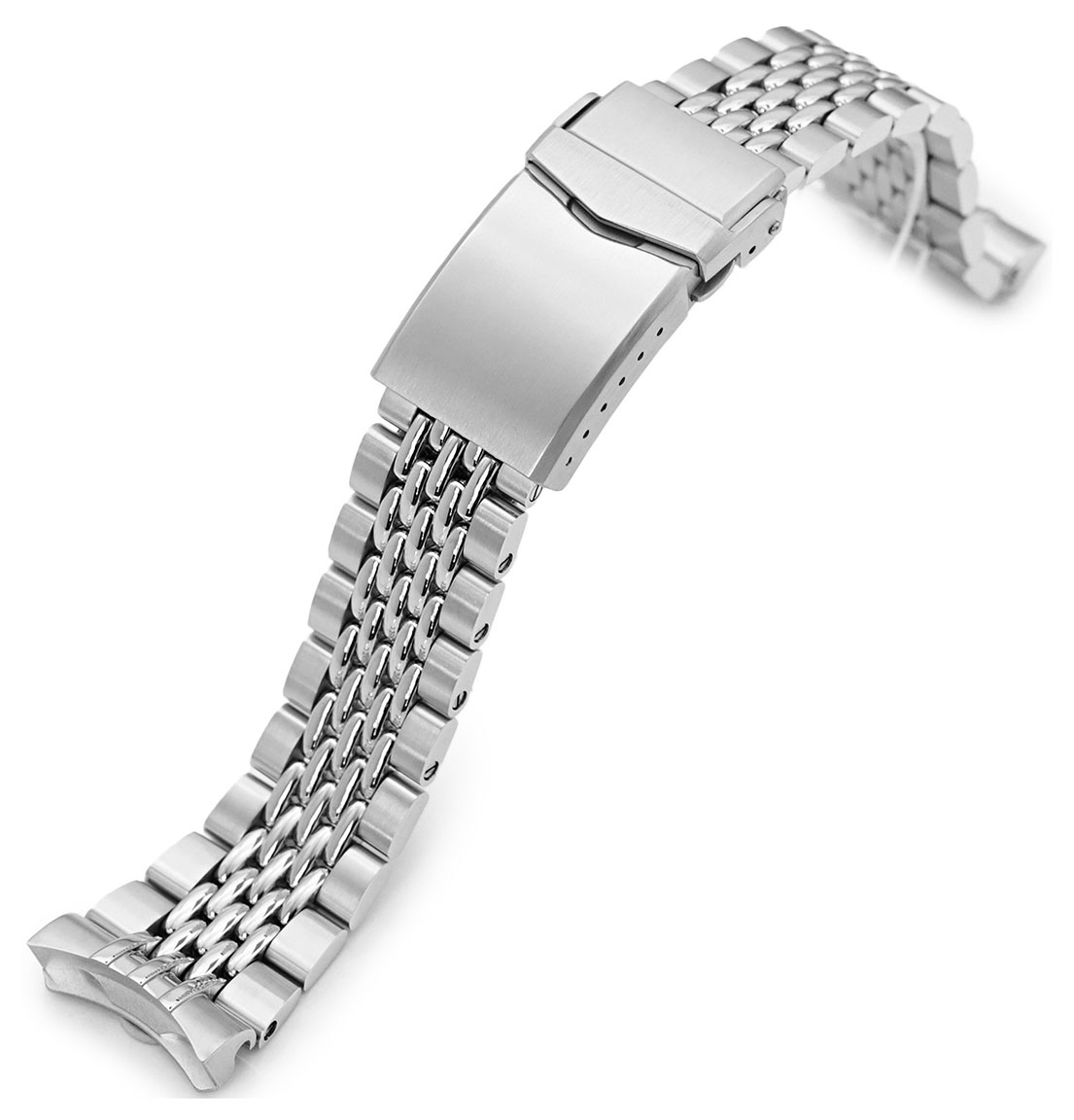 MiLTAT Goma BOR stålarmband för Seiko SKX SS221820BPS133