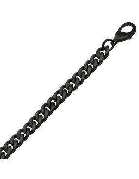Ace of Spades svart borstat pansararmband Miami Cuban 8 mm SSB-8405-8BK