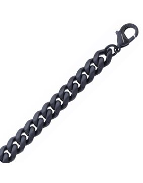 Ace of Spades svart pansararmband Miami Cuban 10 mm SSB-8405BK