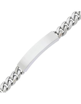 Ace of Spades pansararmband med platta Miami Cuban 10 mm SSB-8411P