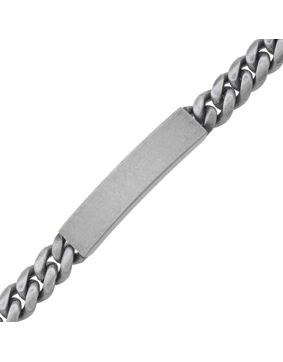 Ace of Spades antik pläterad pansararmband med platta Miami Cuban 10 mm SSB-8411PAN