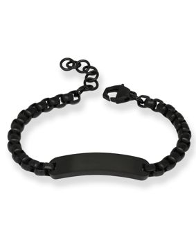 Ace Of Spades armband med gravyrplatta Black SSB-8644BK/19+3cm