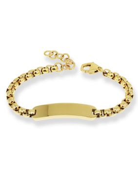 Ace Of Spades armband med gravyrplatta Gold SSB-8644GP/19+3cm