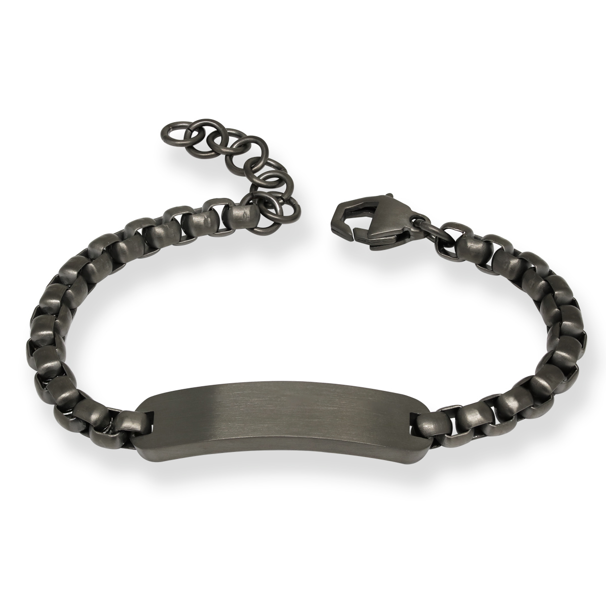 Ace Of Spades armband med gravyrplatta Gunmetal SSB-8644GP/19+3cm