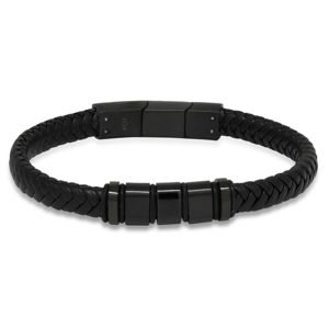 Ace of Spades svart armband läder/stål SSLB-103B main product photo