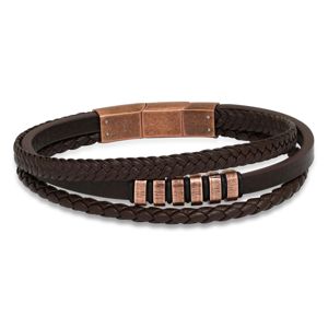 Ace of Spades brun armband läder/stål SSLB-108RG main product photo