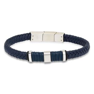 Ace of Spades blå armband läder/stål SSLB-113 main product photo